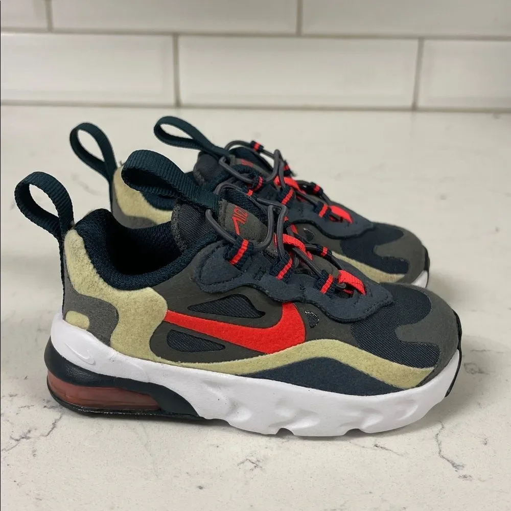 Nike Air Max 270 RT (TD) CD2654-015 Size 4C Iron Grey / Bright Crimson